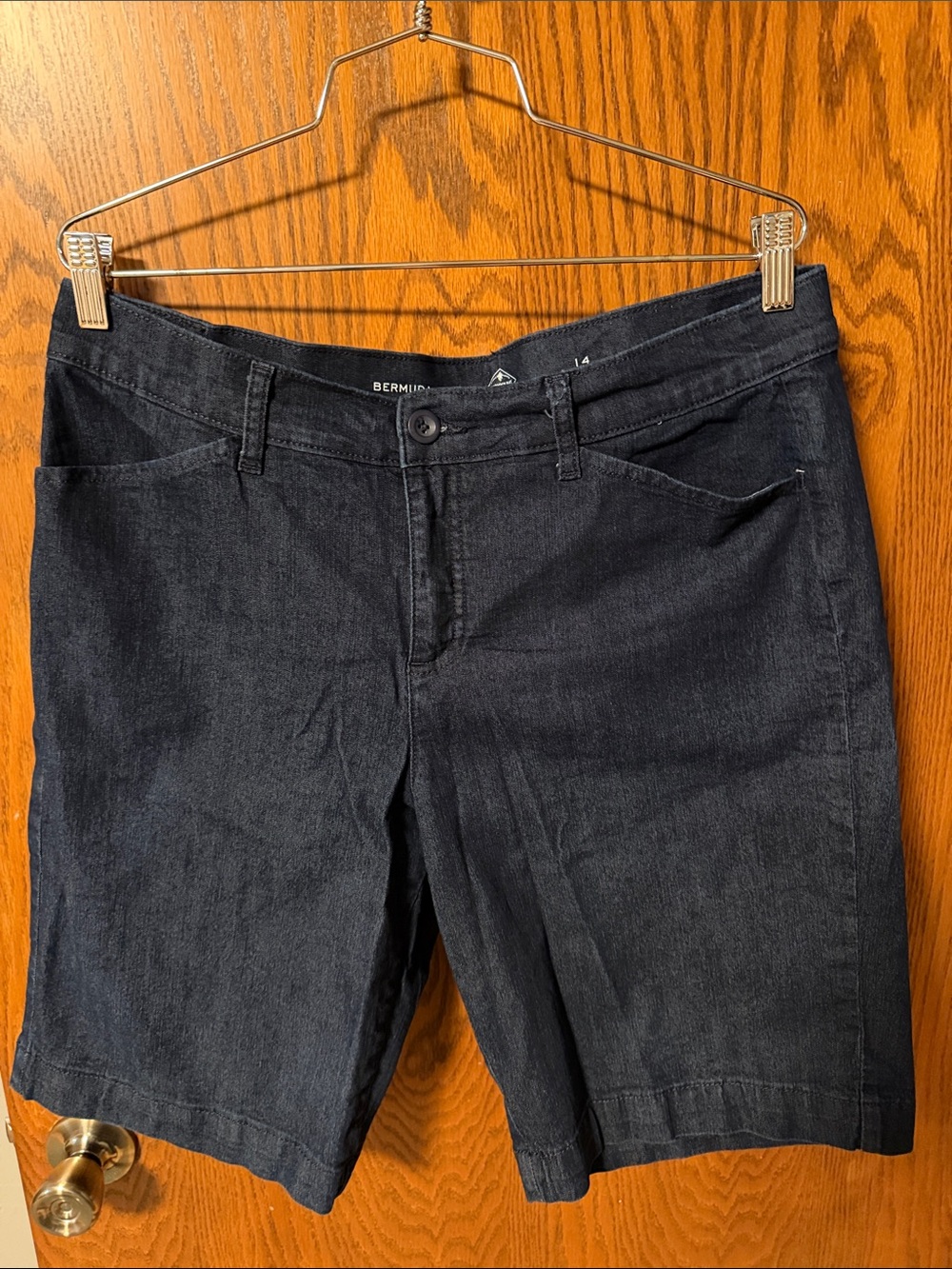 St. John’s Bay Black Bermuda Denim Shorts
